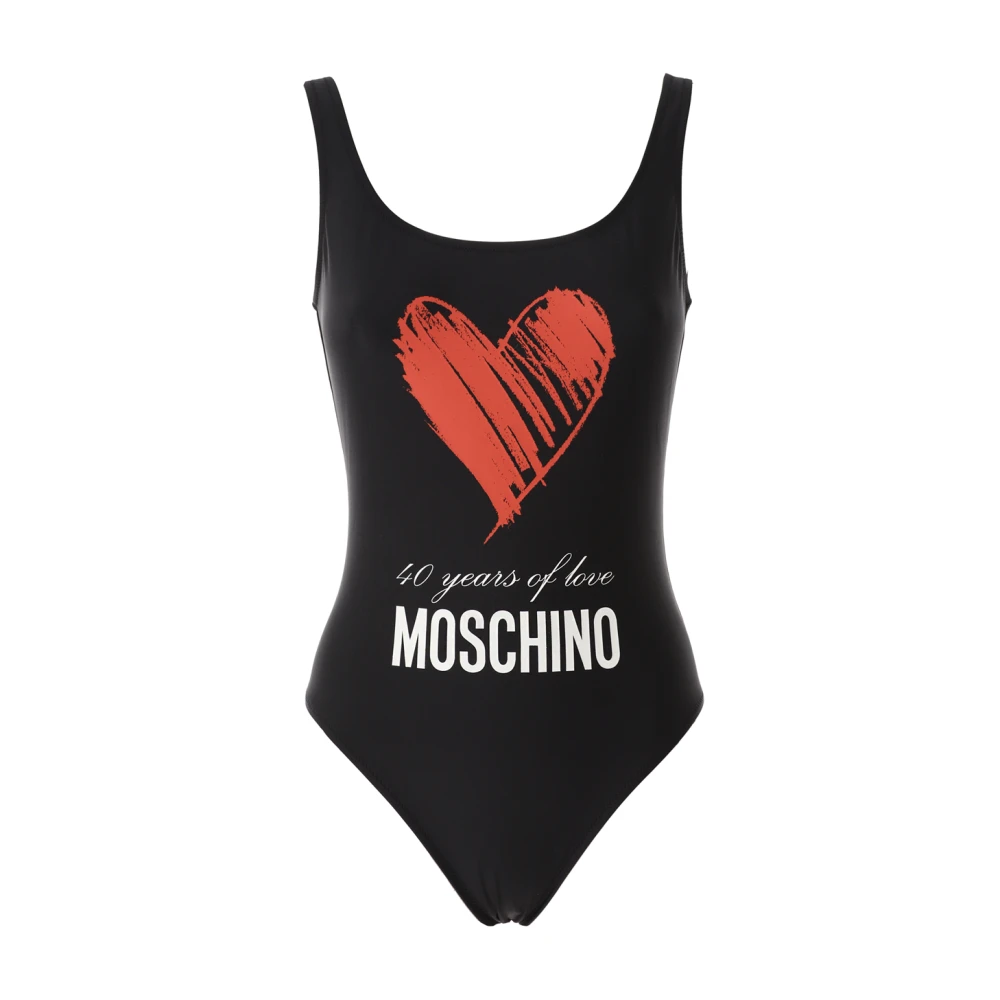 Moschino 40 Jaar Liefde Badpak Black Dames