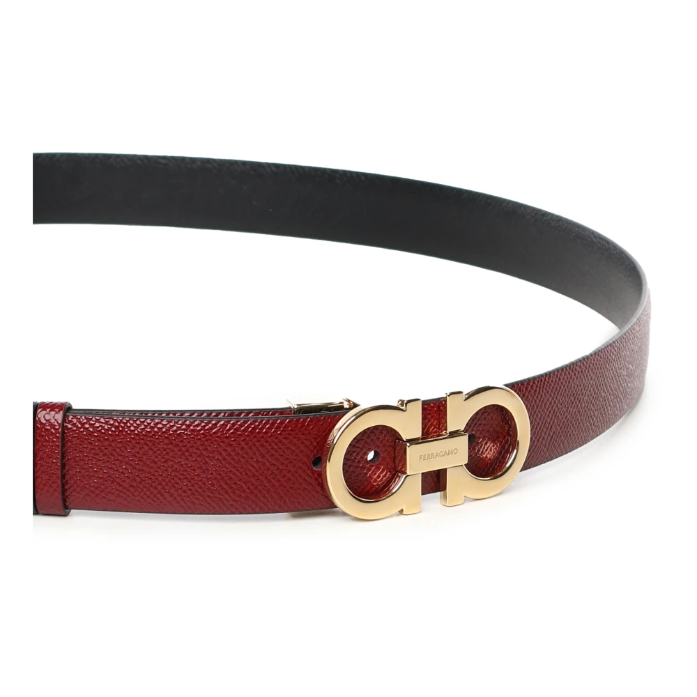 Salvatore Ferragamo Rode Dames Riemen Red Dames