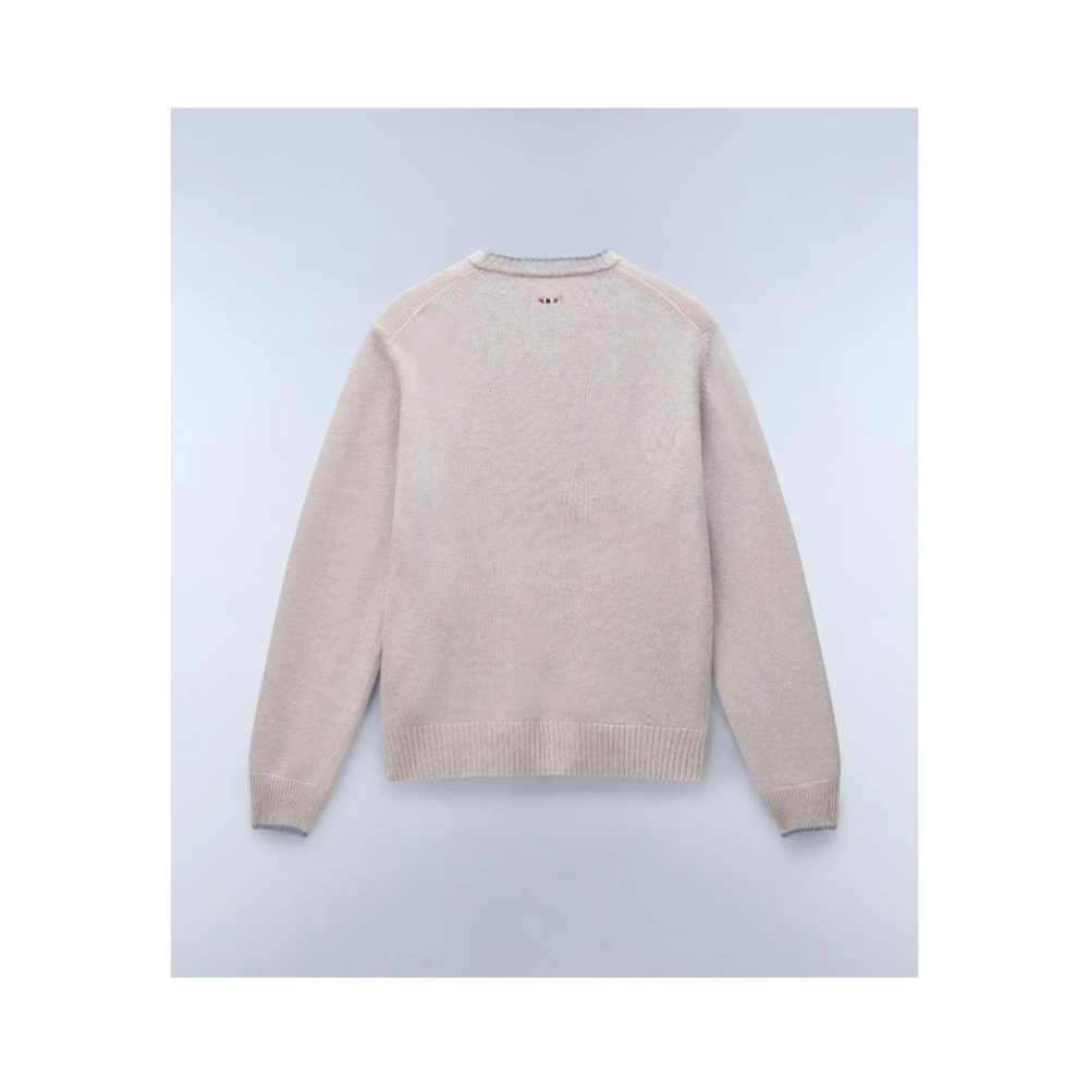 Napapijri Stijlvolle ronde hals gebreide kleding Beige Heren