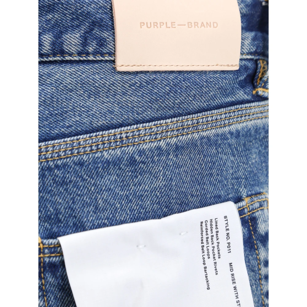 Purple Brand Mid Rise Straight Leg Jeans Blue Heren