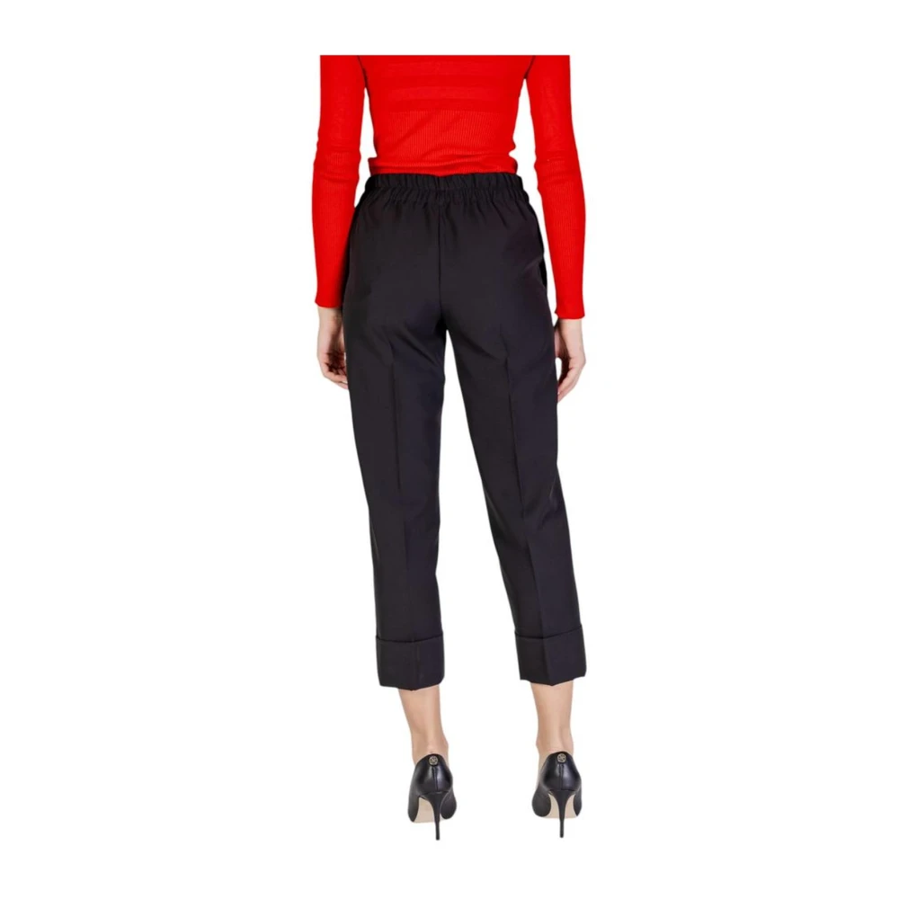 Sandro Ferrone Skinny Polyester Blend Broek Black Dames