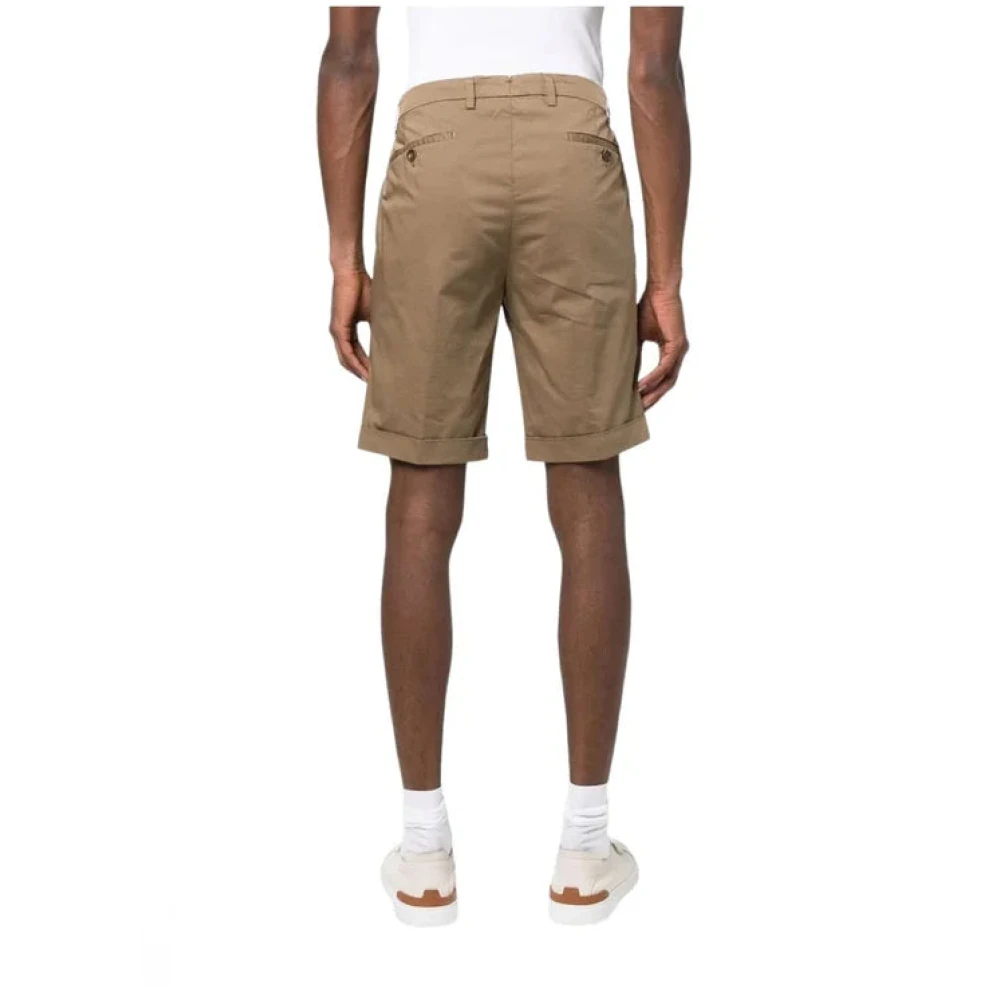 Briglia Beige Katoenen Bermuda met Darts Brown Heren