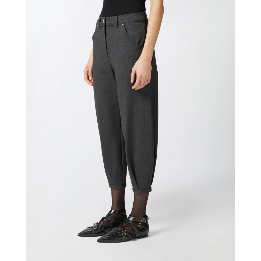 pinko Platte Broek Gray Dames