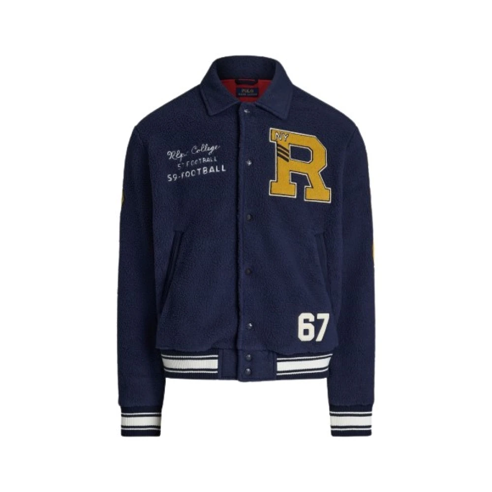 Polo Ralph Lauren Vintage Teddy Fleece Jack Blue Heren