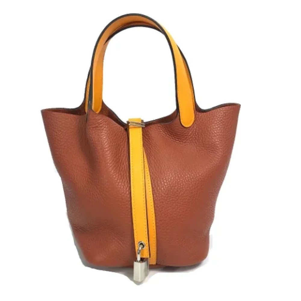 Hermès Vintage Pre-owned Leather handbags Brown Dames