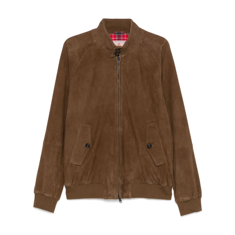 Baracuta Brown Leather Jackets, Male, L, G9 Suede