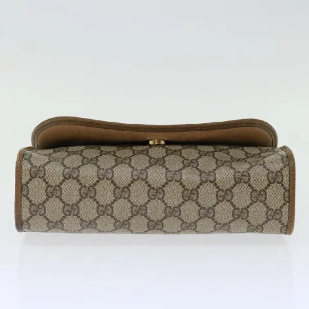Gucci Vintage Pre-owned Leather clutches Beige Dames