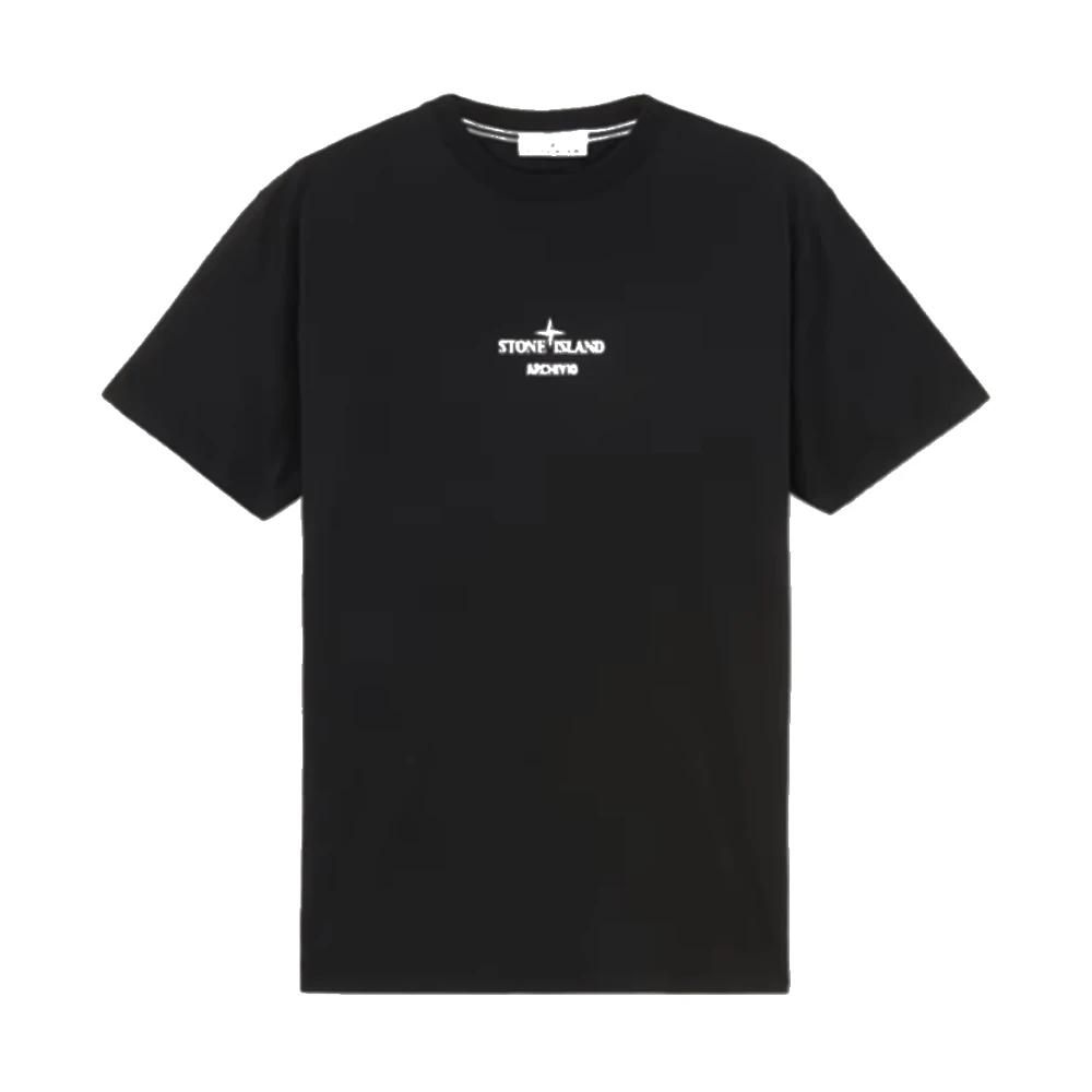 Stone Island Slim Fit 'Archivio' Print T-shirt Black, Herr