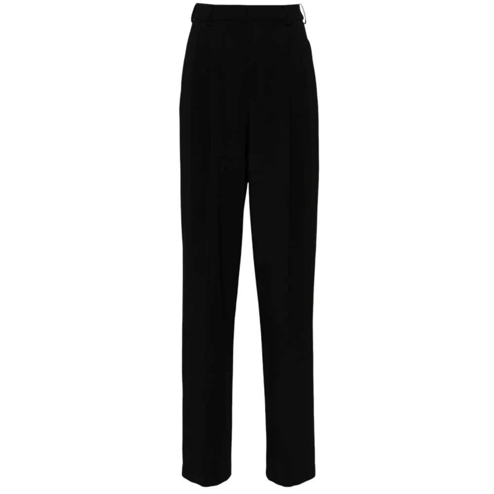Elisabetta Franchi Zwarte Crêpe Broek met Zakken Black Dames