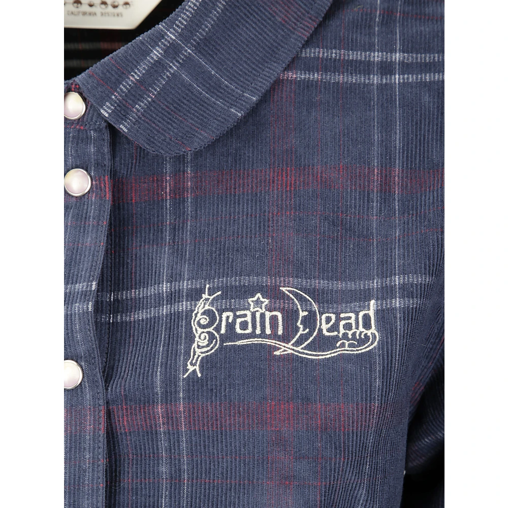 Brain Dead Schoolshirt voor Mesa Studenten Blue Heren