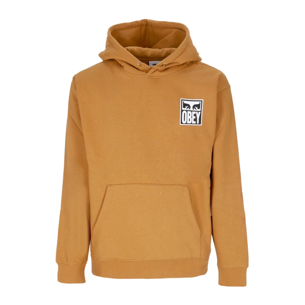 Obey Premium Fleece Hoodie met Eyes Icon Brown Heren