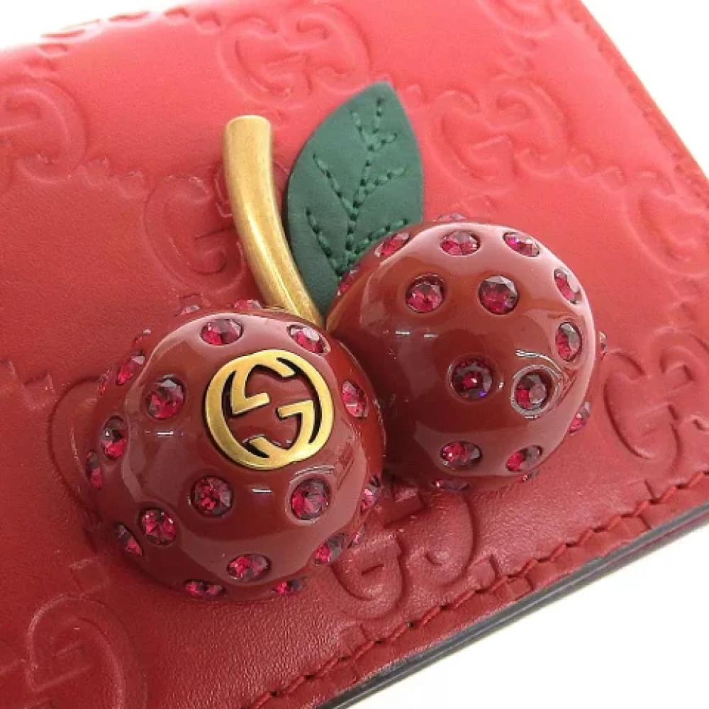 Gucci Vintage Pre-owned Leather wallets Red Dames