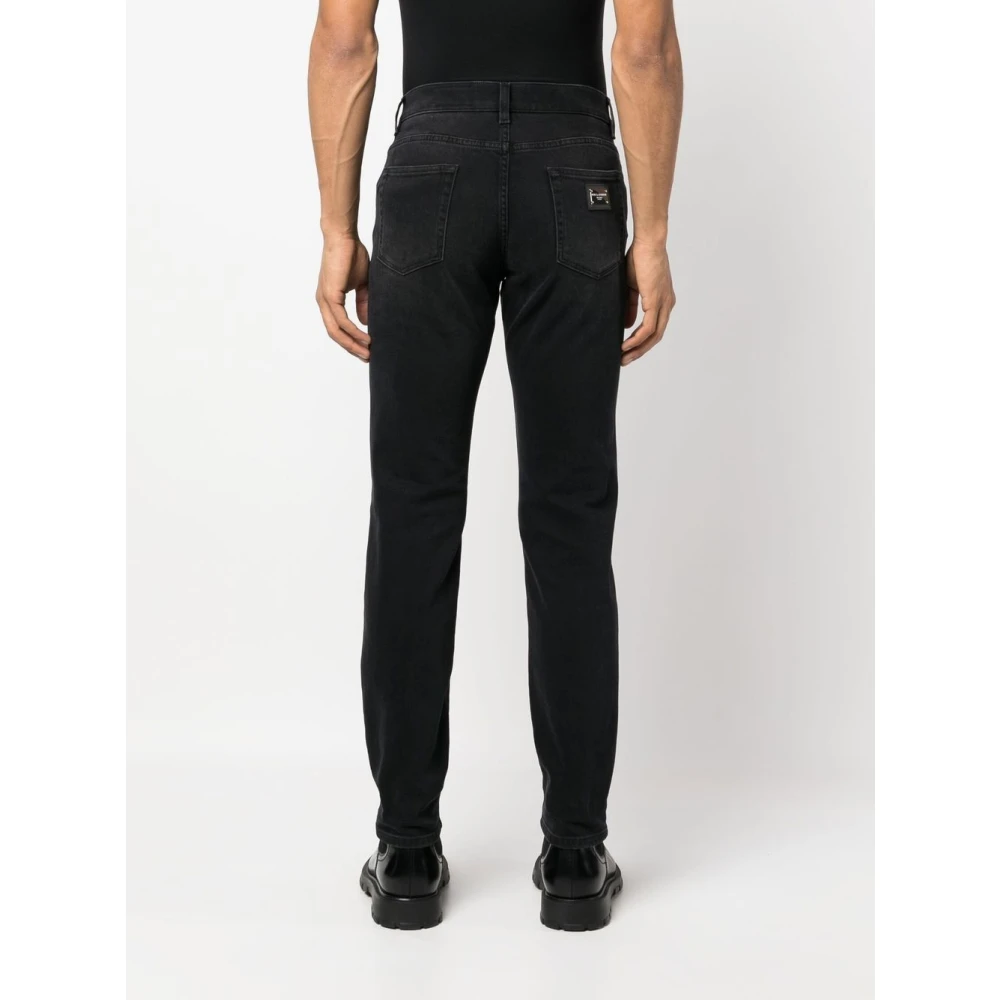 Dolce & Gabbana Zwarte Slim-fit Jeans Black Heren