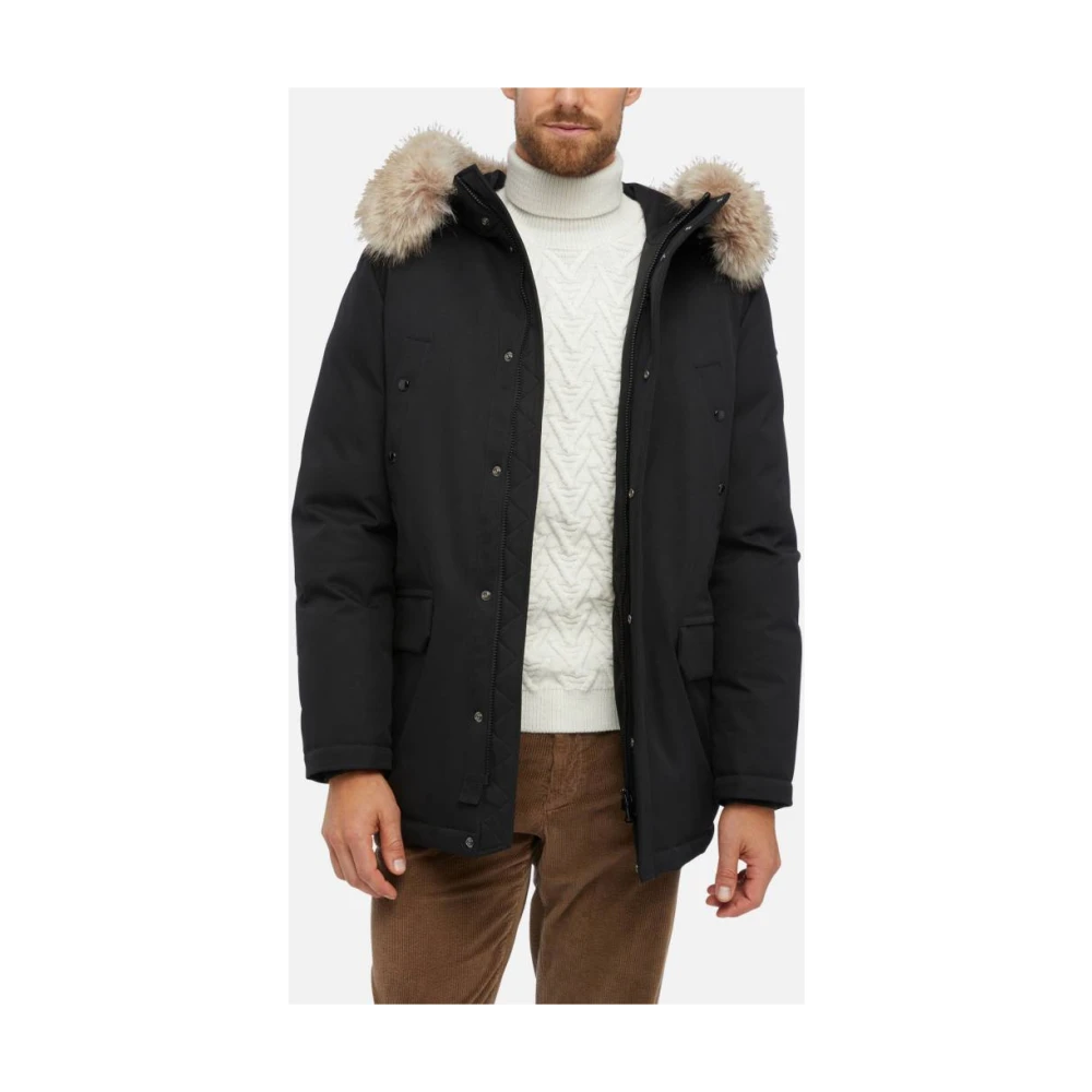 Geox Stijlvolle Winterjas voor Mannen Black Heren