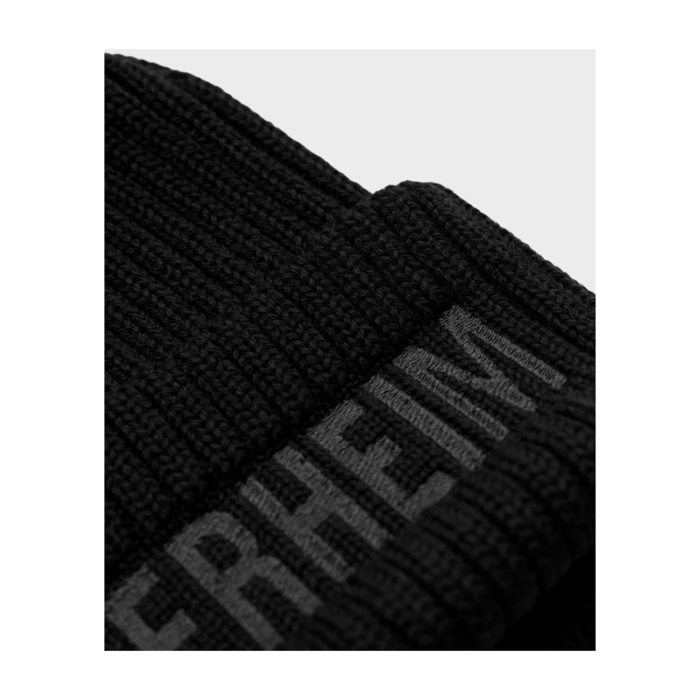 Stutterheim Pompon Ribgebreide Muts Black Unisex