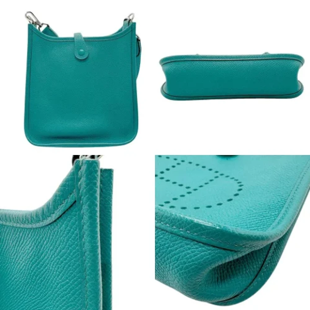 Hermès Vintage Pre-owned Leather shoulder-bags Blue Dames