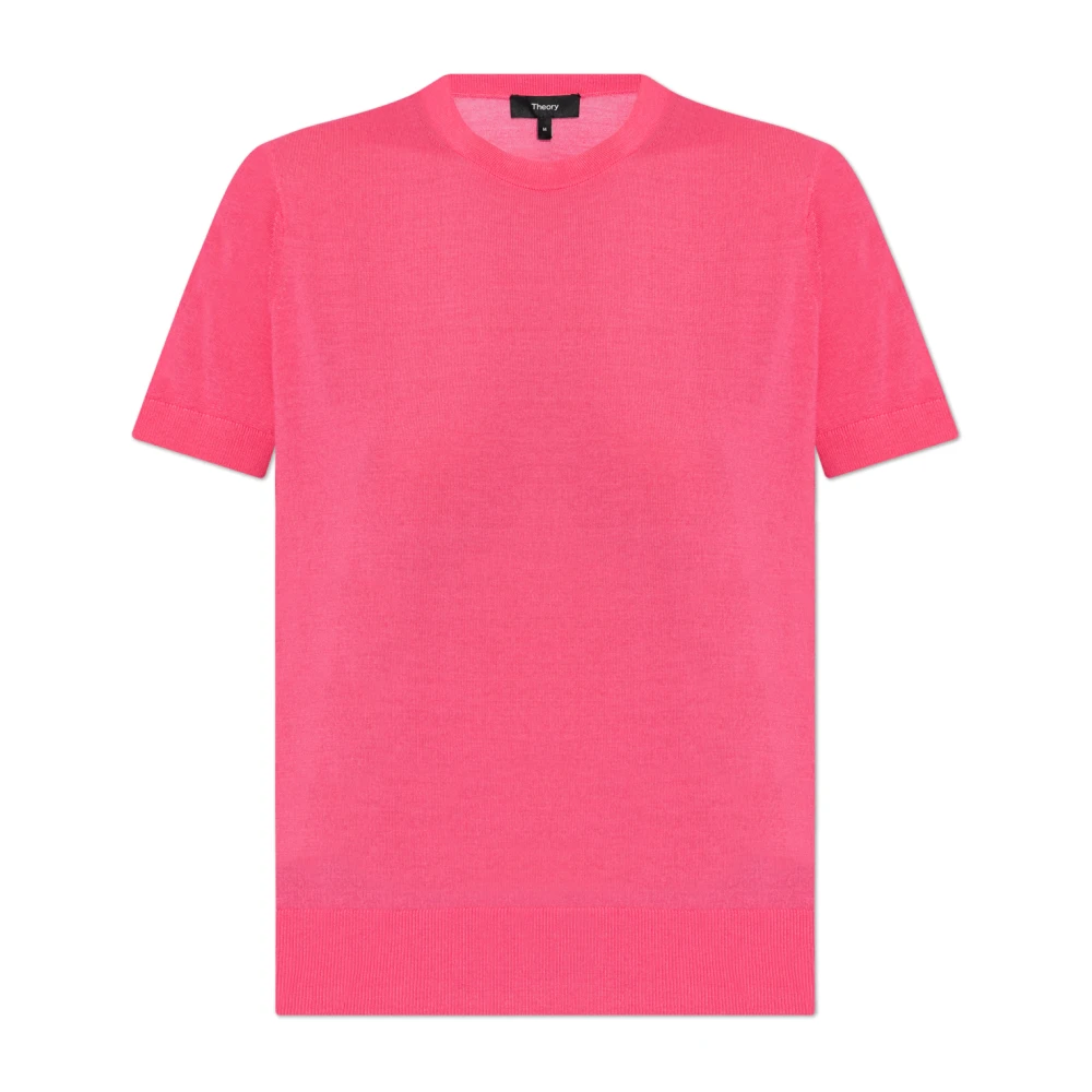 Theory Wollen Top Pink Dames