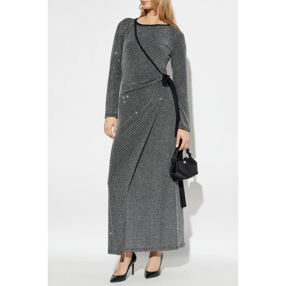 Diane Von Furstenberg Jurk Simona met glinsterende applicaties Gray Dames