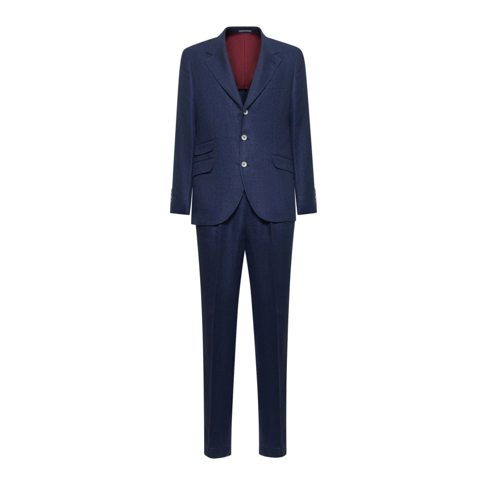 Suits > Suit Sets > Single Breasted Suits - - Brunello Cucinelli - Modalova