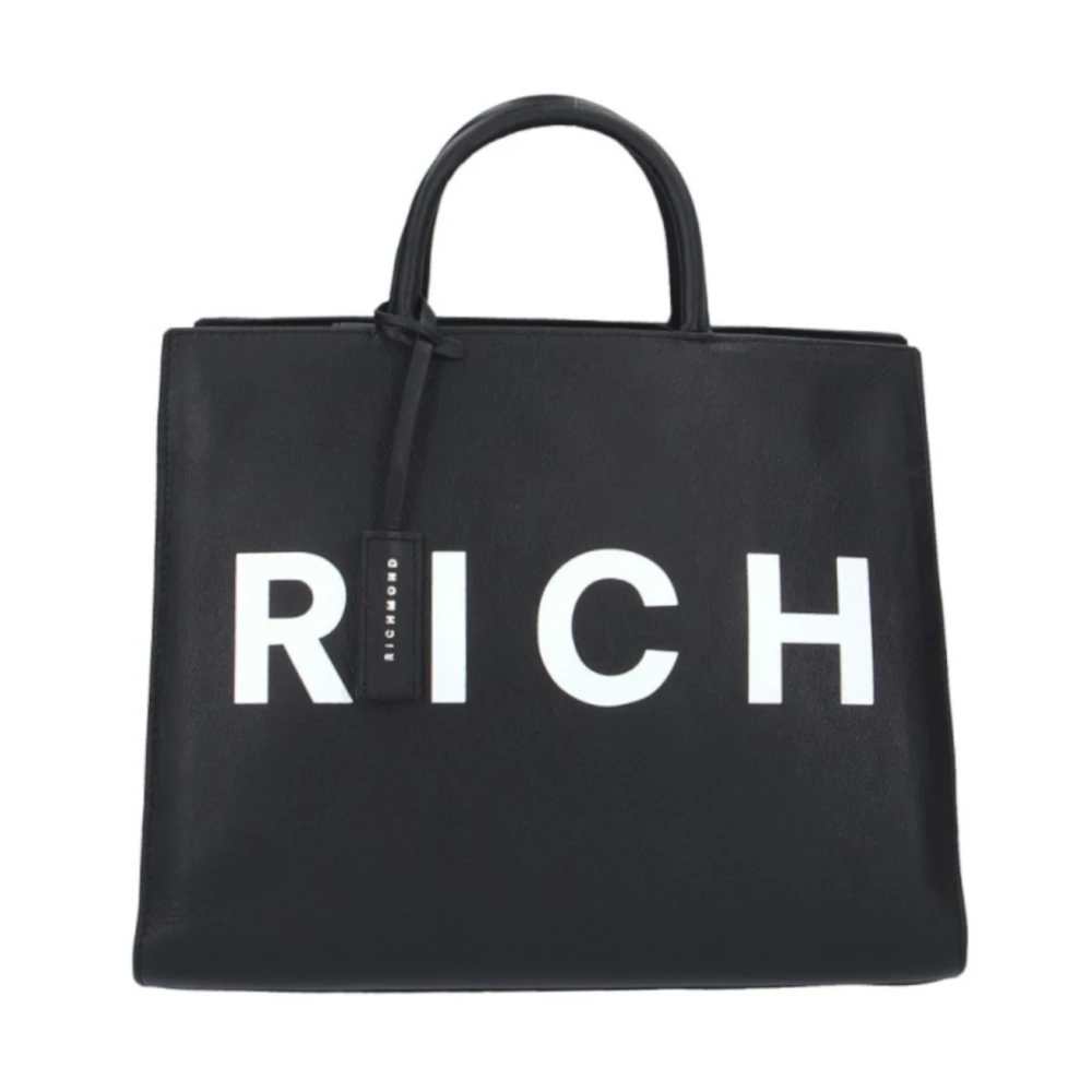 John Richmond Zwarte handtas met voorlogo Black Dames