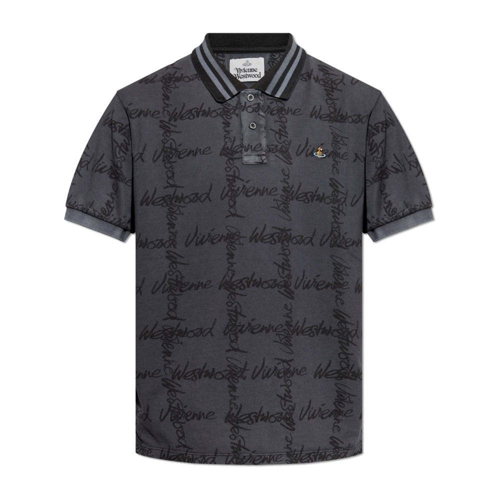 Vivienne Westwood Monogram Polo Gray Heren