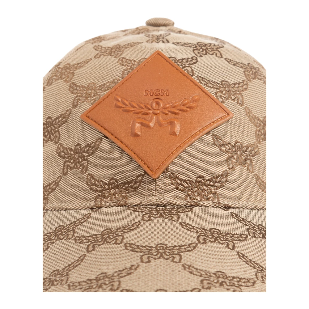 MCM Baseballpet met monogram Beige Unisex