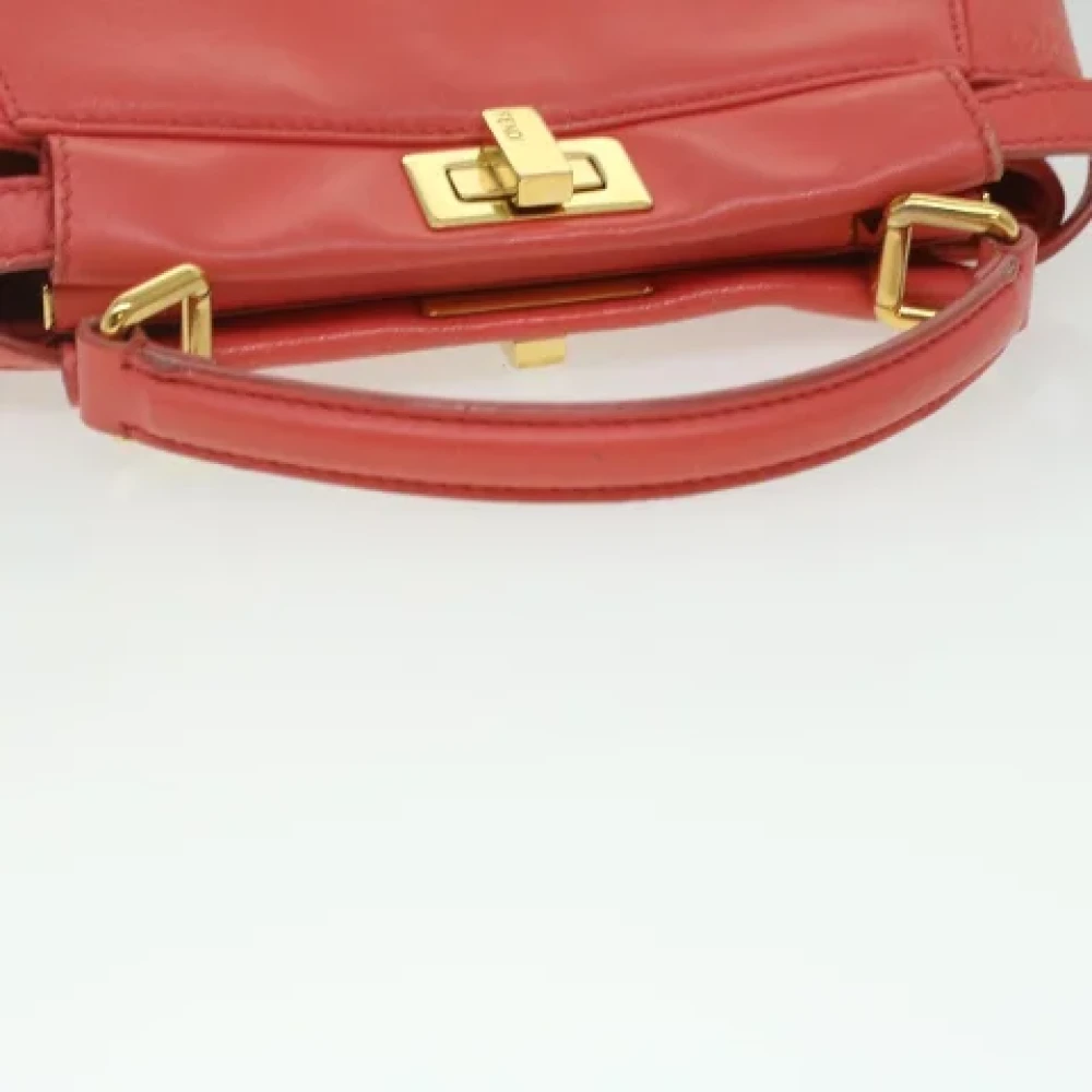 Fendi Vintage Pre-owned Leather handbags Orange Dames