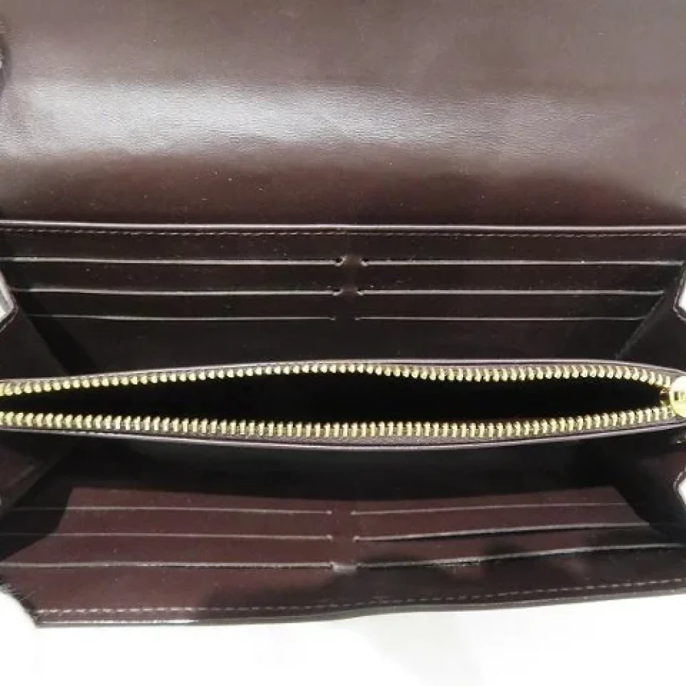 Louis Vuitton Vintage Pre-owned Leather wallets Purple Dames