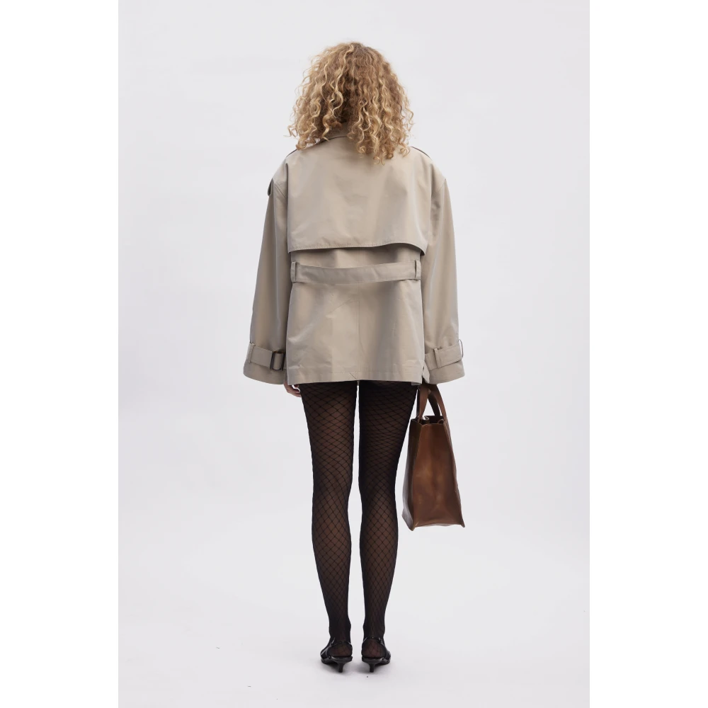 Gestuz Beige Birdiegz Korte Trenchcoat Beige Dames