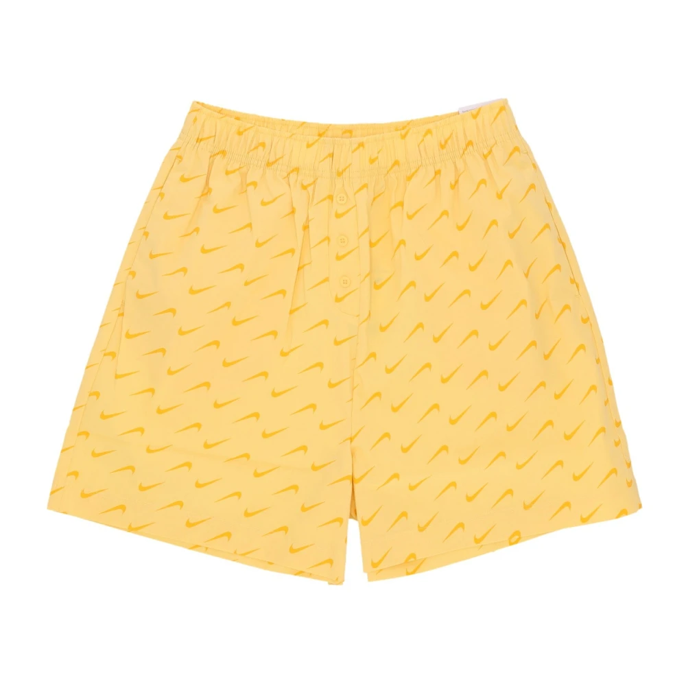 Nike Women's Yellow Training Shorts, M, Modern Short Topaz Gold Sportswear