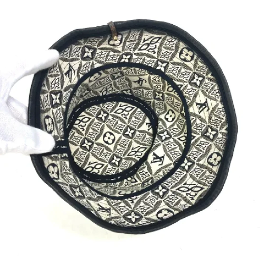 Louis Vuitton Vintage Pre-owned Cotton hats Black Dames
