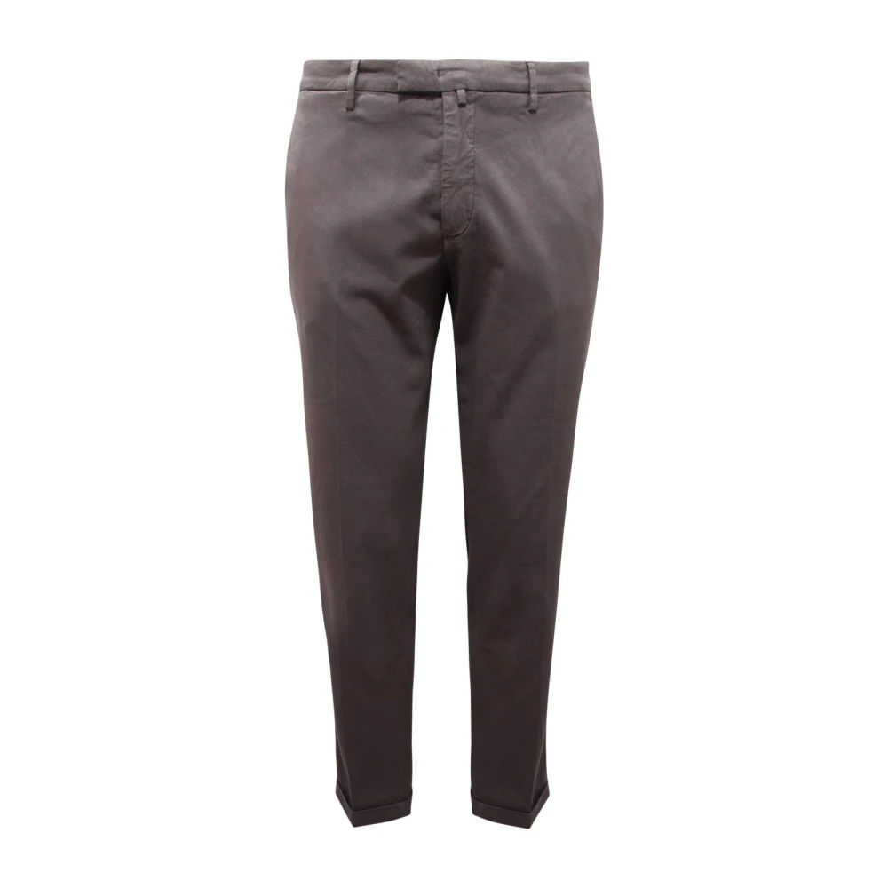 Briglia Gray Slim Trousers Made In Italy - Male - Slim-Fit Trousers - 2XL - Trousers