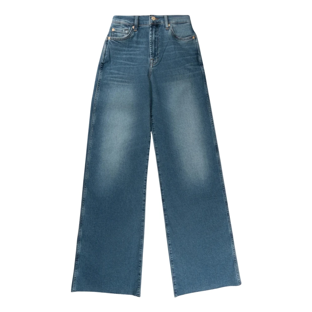 7 For All kind Lux Vintage Wide Leg Denim Jeans Blue