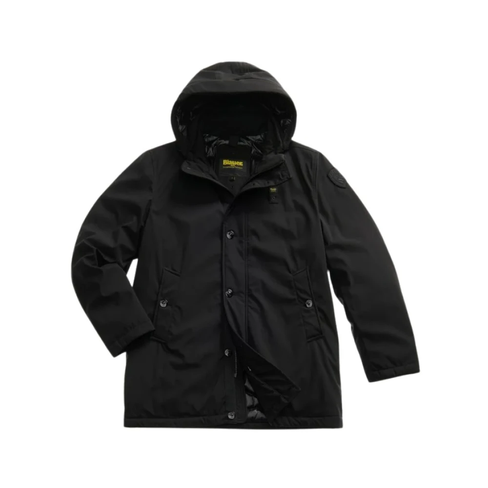 Blauer Men's Black Parkas, Xl, Parka With Removable Hood Chester