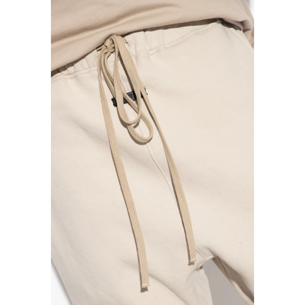 Fear Of God Sweatpants met logo patch Beige Heren