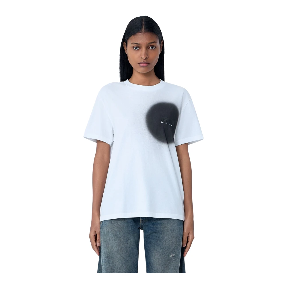 Mm6 Maison Margiela Women's White Logo Motif T-Shirt