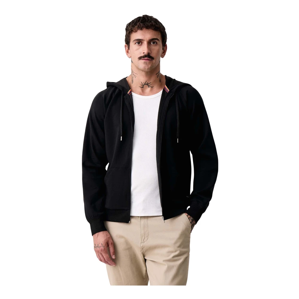Paul Smith Uomo Nero - Felpa Con Zip - Sweatshirts & Hoodies - M