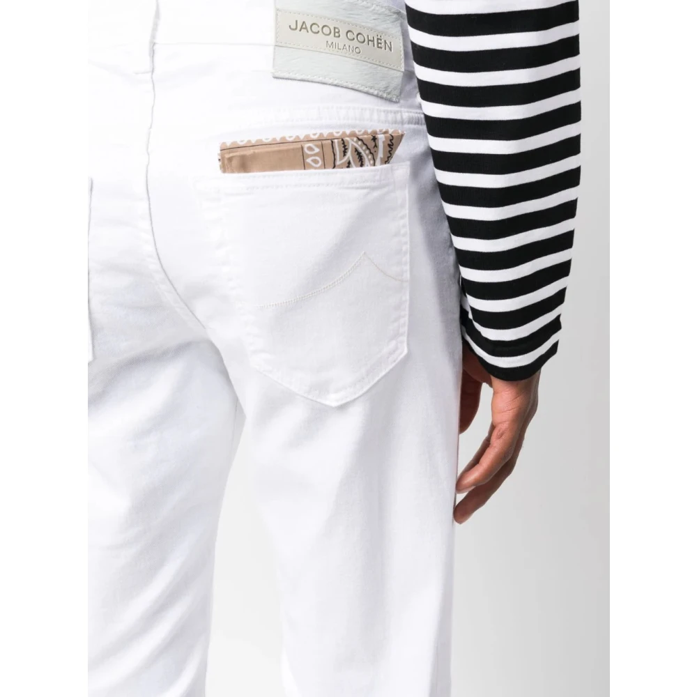 Jacob Cohën Witte Bull Denim Slim Fit Jeans White Heren