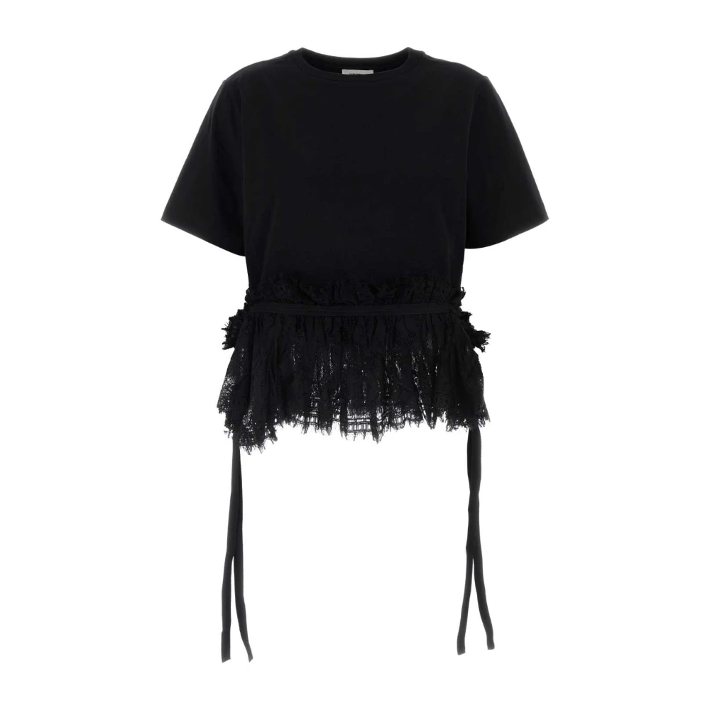 Alexander Mcqueen Women's Black Jersey T-Shirt - T-Shirts - Xs - Tops