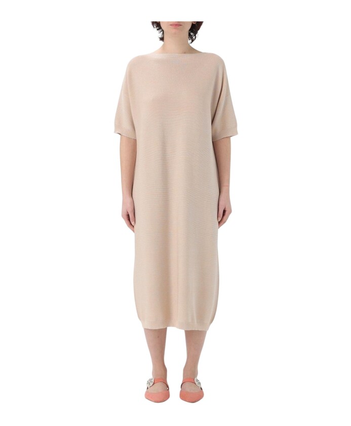 robe-midi-en-maille-cotelee