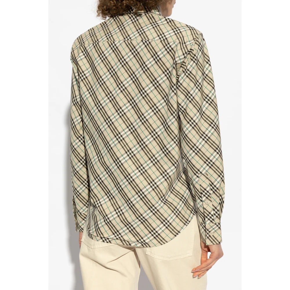 Burberry Geruite overhemd Gray Dames