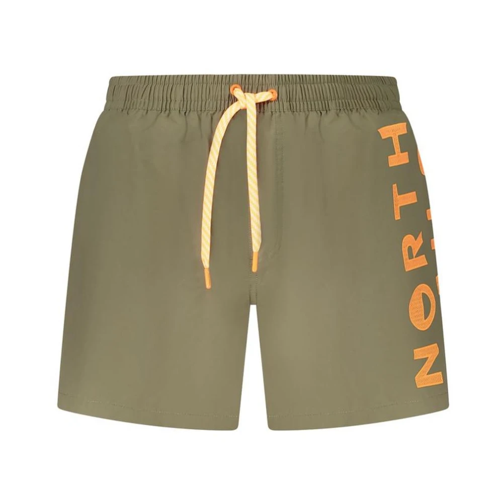 North Sails , Beachwear, Male, Green, M, Cotton Swimwear With Adjustable Straps