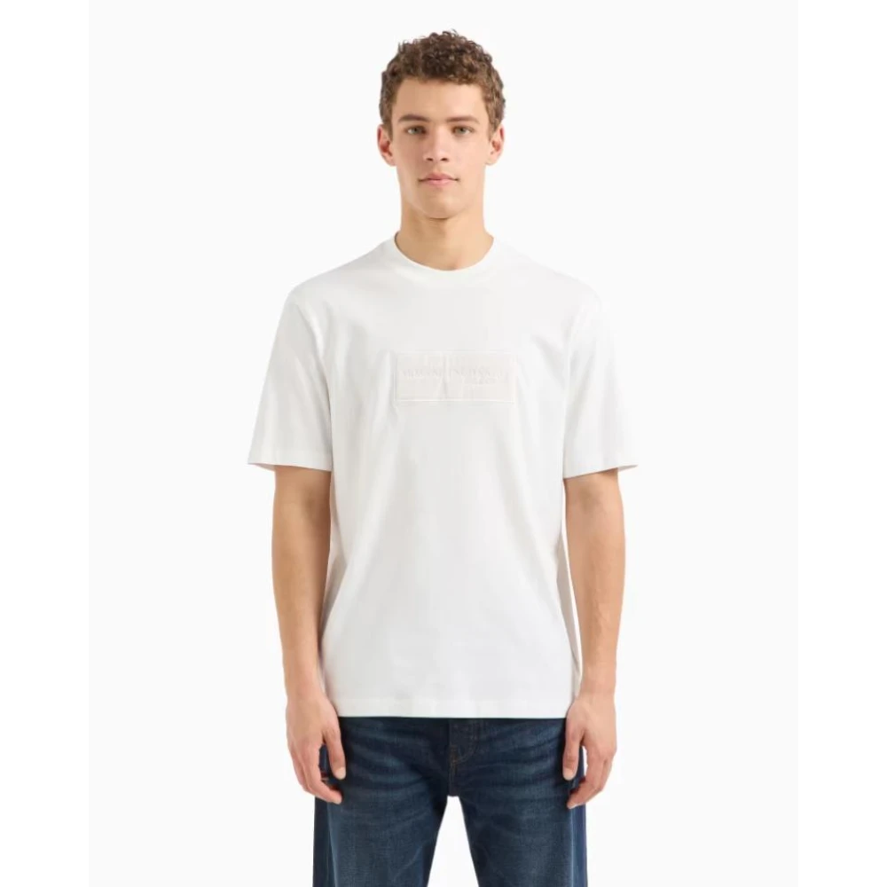 Armani Exchange Relaxed Fit T-shirt White Heren