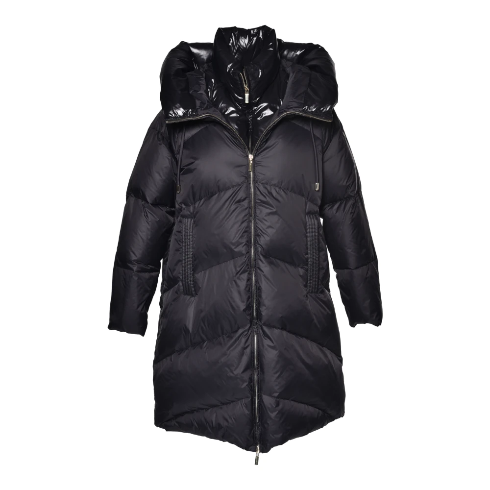 Baldinini Down jacket in black nylon Black Dames