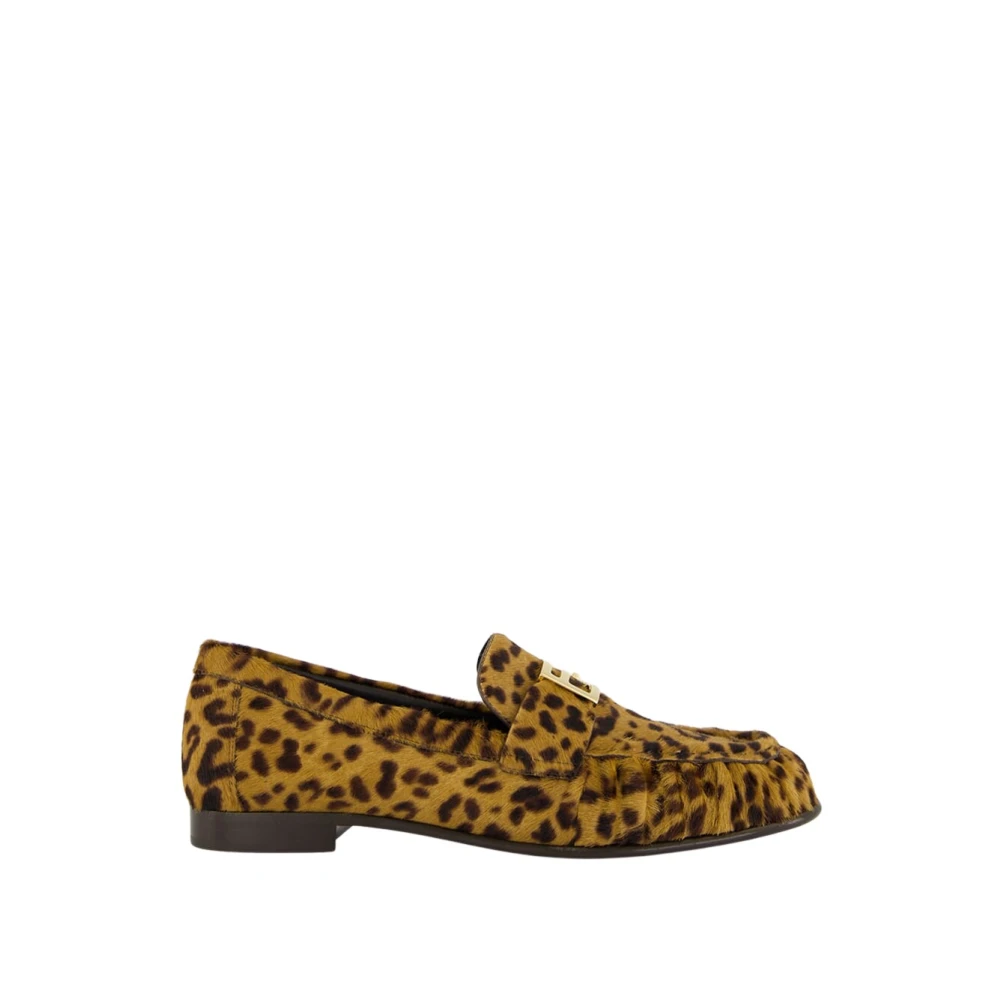 Fendi Women's Brown Baguette Printed Cavallino Loafers - Loafers - 4 Uk - Shoes