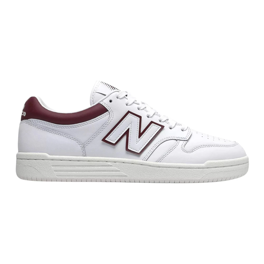 New Balance Leren Veterschoen Rubberen Zool Sneaker Heren Schoenen Wit