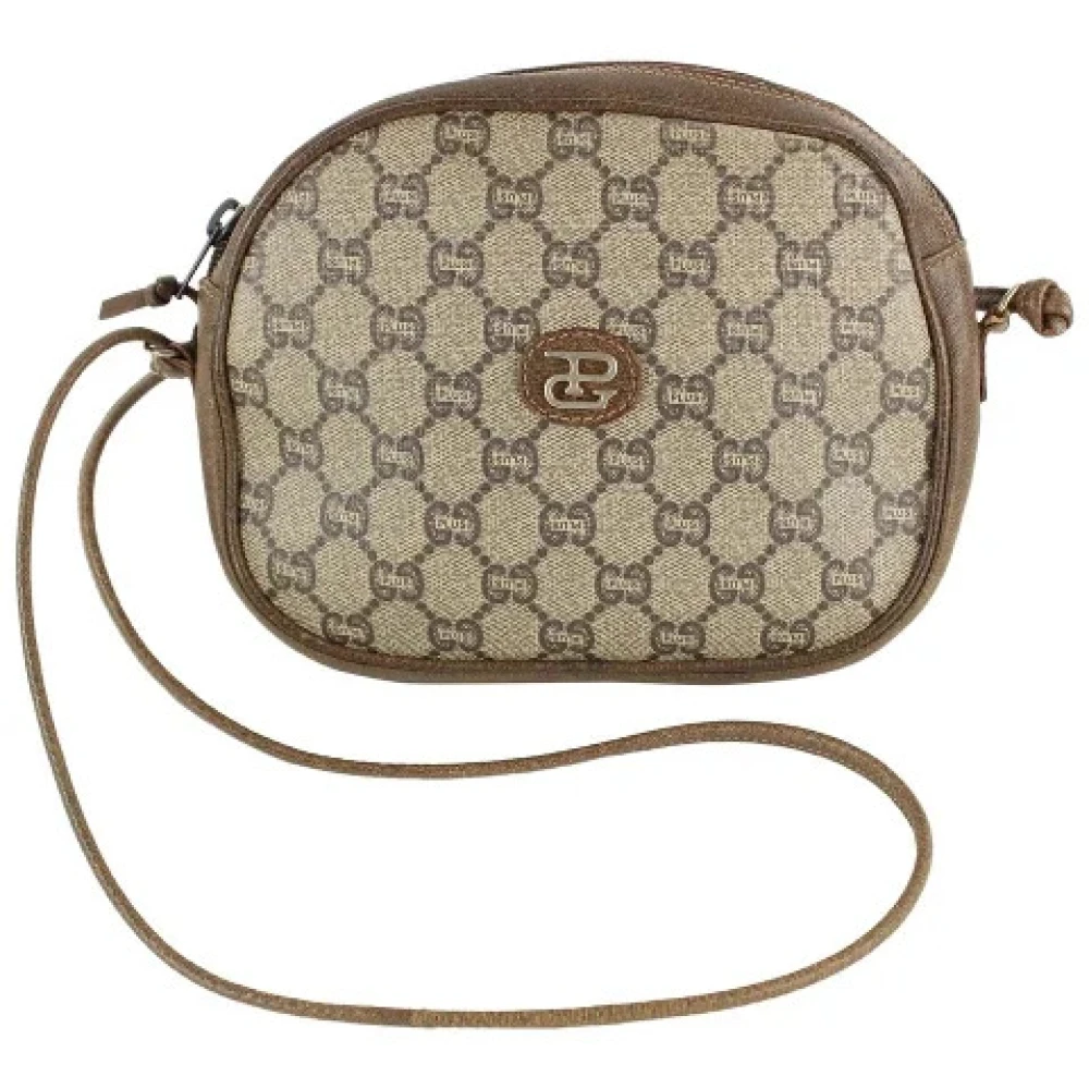 Gucci Vintage Canvas Gucci Väskor, Begagnade, Tillverkade i Italien Brown, Dam