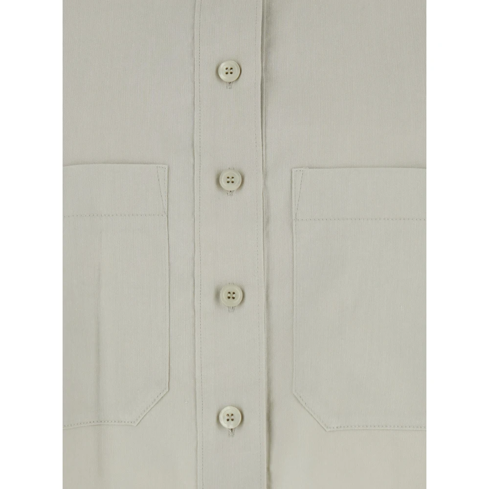 LOW Classic Khaki Groene Crop Shirt met Zakken Green Dames