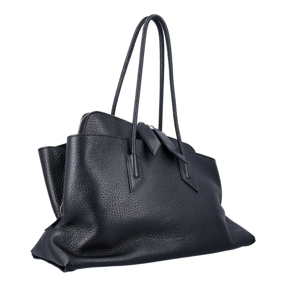 The Attico Zwarte Korrelleer Top Handtas Black Dames