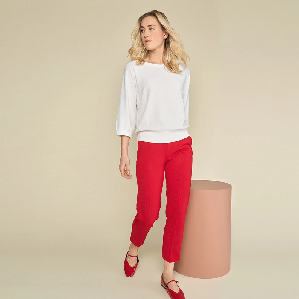 Marie Méro Witte Boothals Pullover White Dames